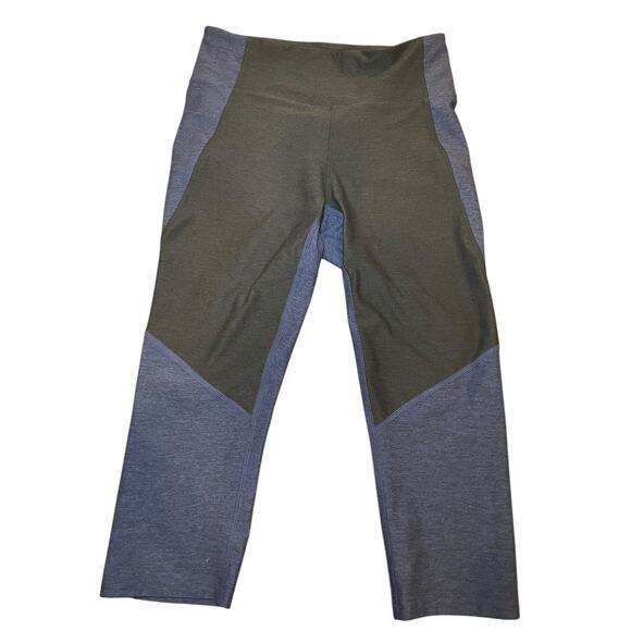 Outdoor Voices Women Smallâ Tech Sweat Colorblock Leggings Capri Navy Blue Black - Picture 5 of 8